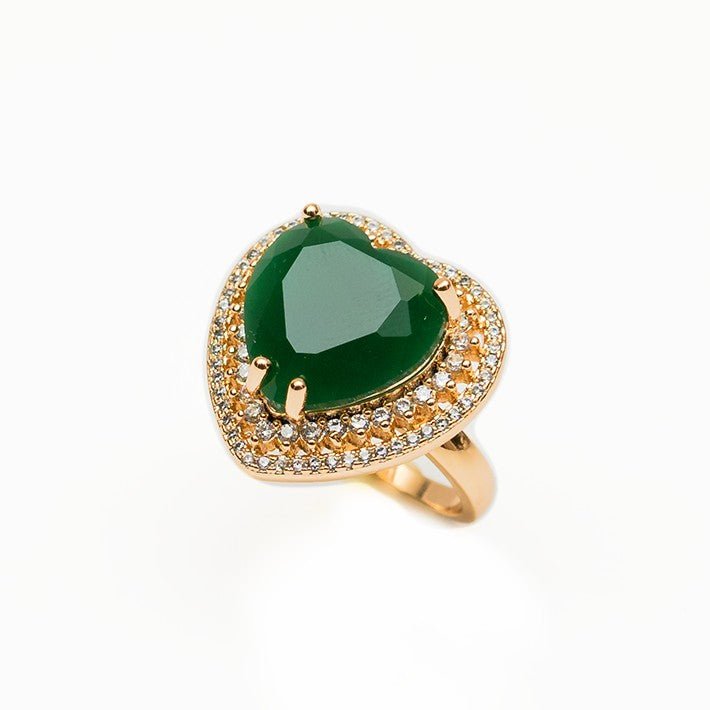 Green Heart Catherine Ring - vistoso.pk