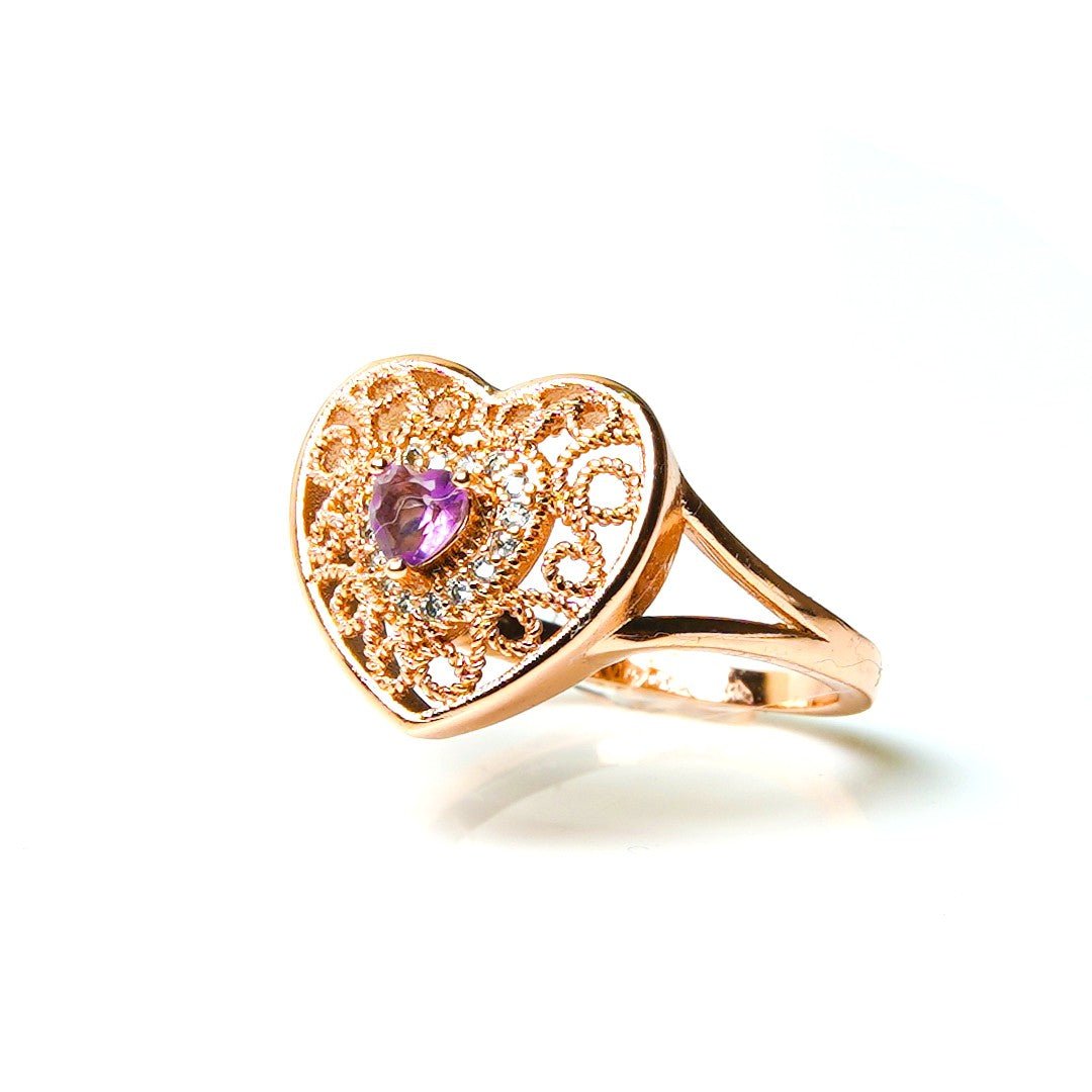 Heart Diamond Cluster Ring - vistoso.pk