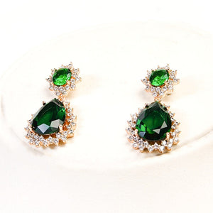 Luxury Green Emerald Earring - vistoso.pk