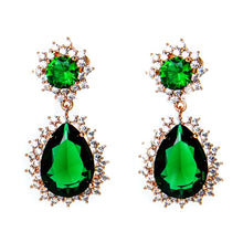 Load image into Gallery viewer, Luxury Green Emerald Earring - vistoso.pk
