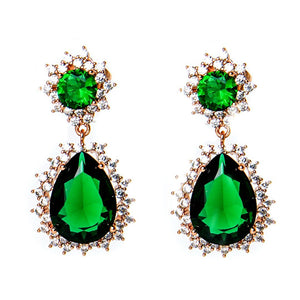 Luxury Green Emerald Earring - vistoso.pk