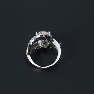 Moon Light rhodium Ring - vistoso.pk