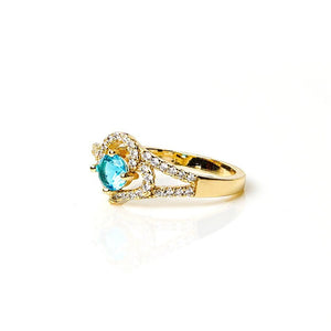 Oval Cut Sky Blue Ring - vistoso.pk