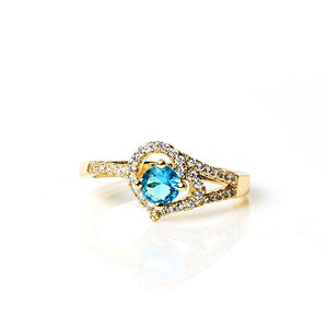 Oval Cut Sky Blue Ring - vistoso.pk