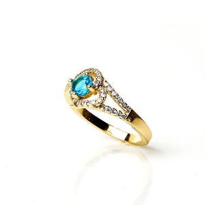 Oval Cut Sky Blue Ring - vistoso.pk