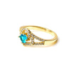 Oval Cut Sky Blue Ring - vistoso.pk