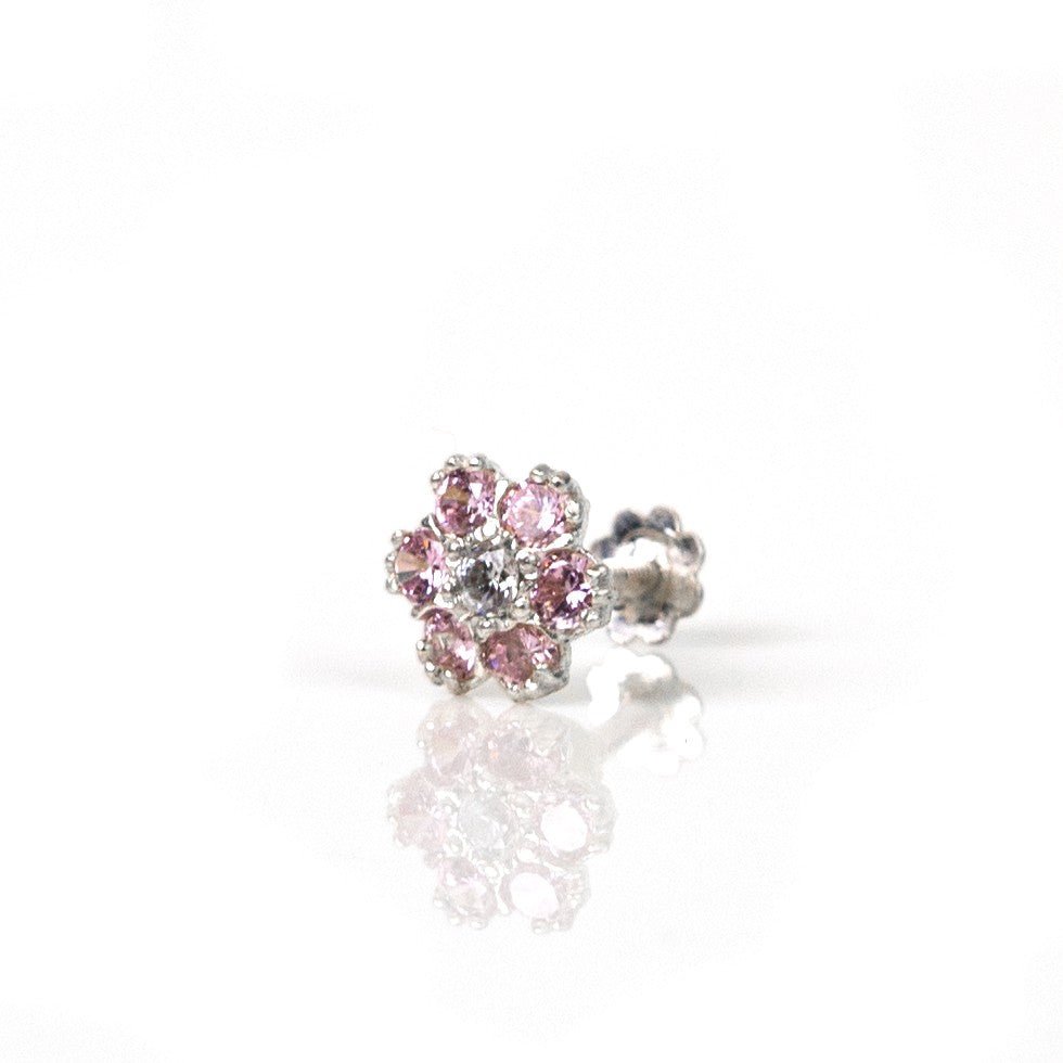 PINK FLOWER NOSE SCREW STUD - vistoso.pk