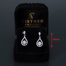 Load image into Gallery viewer, Pressed stone in Tear Drop Earring - vistoso.pk
