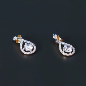 Pressed stone in Tear Drop Earring - vistoso.pk