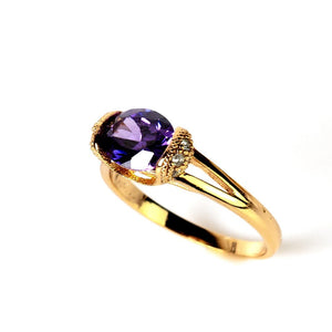 Purple Pedestal Ring - vistoso.pk