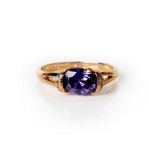 Purple Pedestal Ring - vistoso.pk