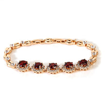 Load image into Gallery viewer, Red Flower Diamond Bracelet - vistoso.pk
