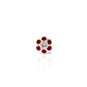 RED FLOWER NOSE SCREW STUD - vistoso.pk