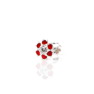 RED FLOWER NOSE SCREW STUD - vistoso.pk