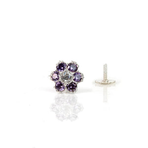 VIOLET FLOWER NOSE SCREW STUD - vistoso.pk