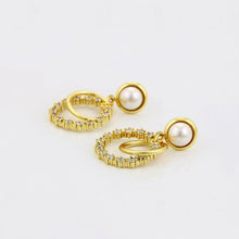 Load image into Gallery viewer, Zirconia Weave Circle Earrings - vistoso.pk
