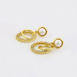 Zirconia Weave Circle Earrings - vistoso.pk