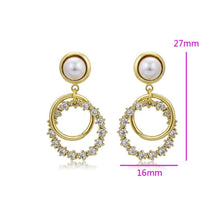 Load image into Gallery viewer, Zirconia Weave Circle Earrings - vistoso.pk
